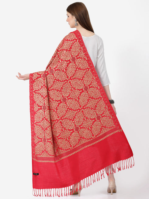 Women's Aari Embroidery and Stone Work Wool Shawl
